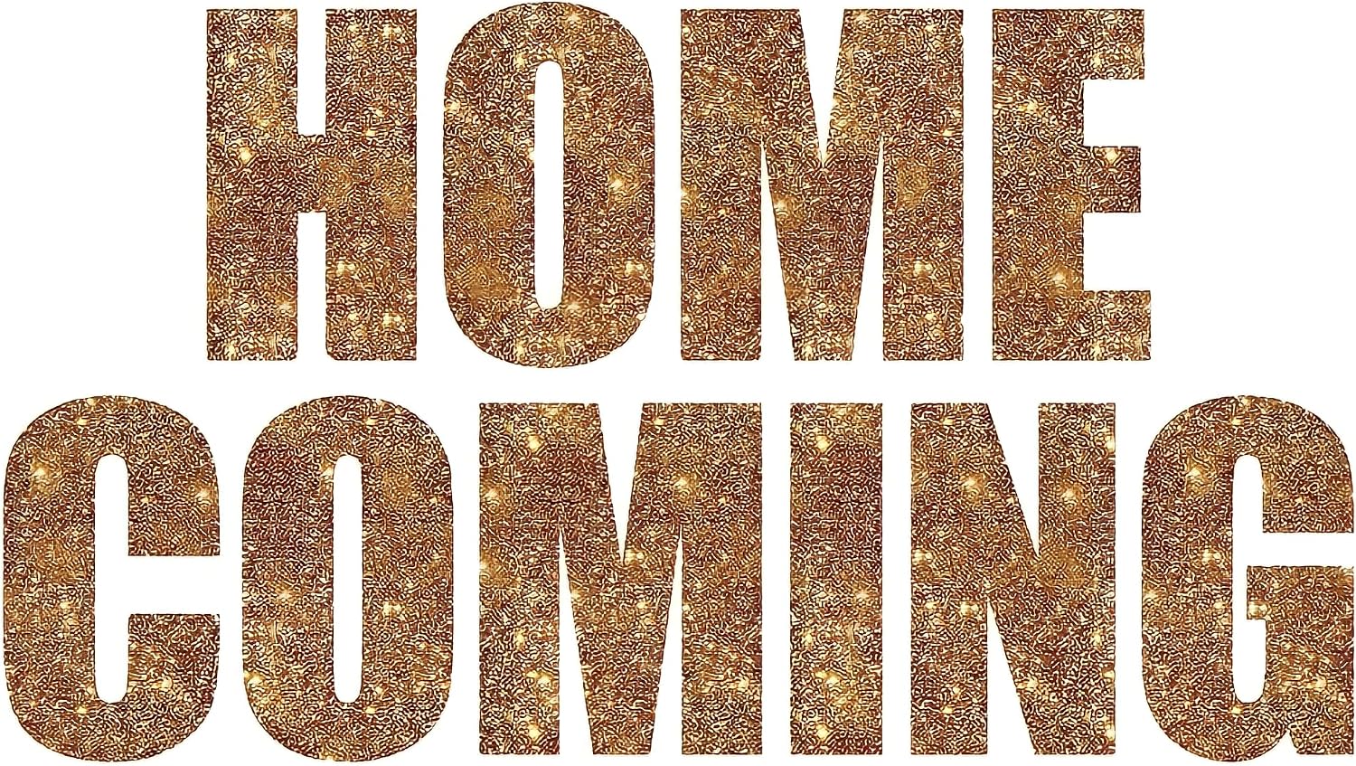 Fun Express Homecoming Gold Glitter Cutouts - Sparkling Party Decorations for School Dances Proms Graduations & Special Celebrations - Eye-Catching Designs to Enhance Event Décor - 10 Pieces
