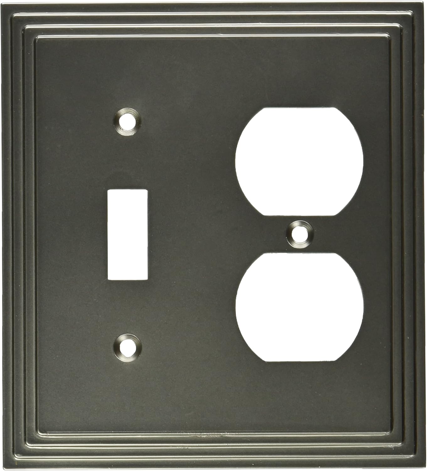 AMERELLE 84RRRRB Steps Triple Rocker Cast Metal Wallplate in Rustic Brass