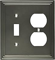 Vista 14 de Amerelle Steps - Placa de pared de metal fundido dúplex individual en níquel satinado