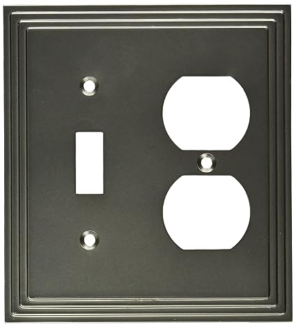 Amertac 84TDN 1 Toggle/1 Duplex Steps Wallplate, Nickel