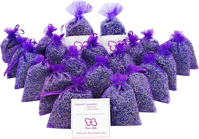 Lavender Sachets Pre-Filled for Refreshing Drawers Closets Dressers Shoe Boxes Wedding Toss Home Fragrance Fresh Scents (Pack of 22)