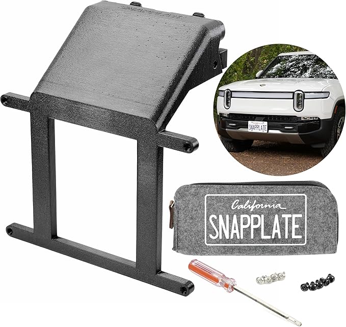 Rivian R1T & R1S NoDrill License Plate Holder, Front