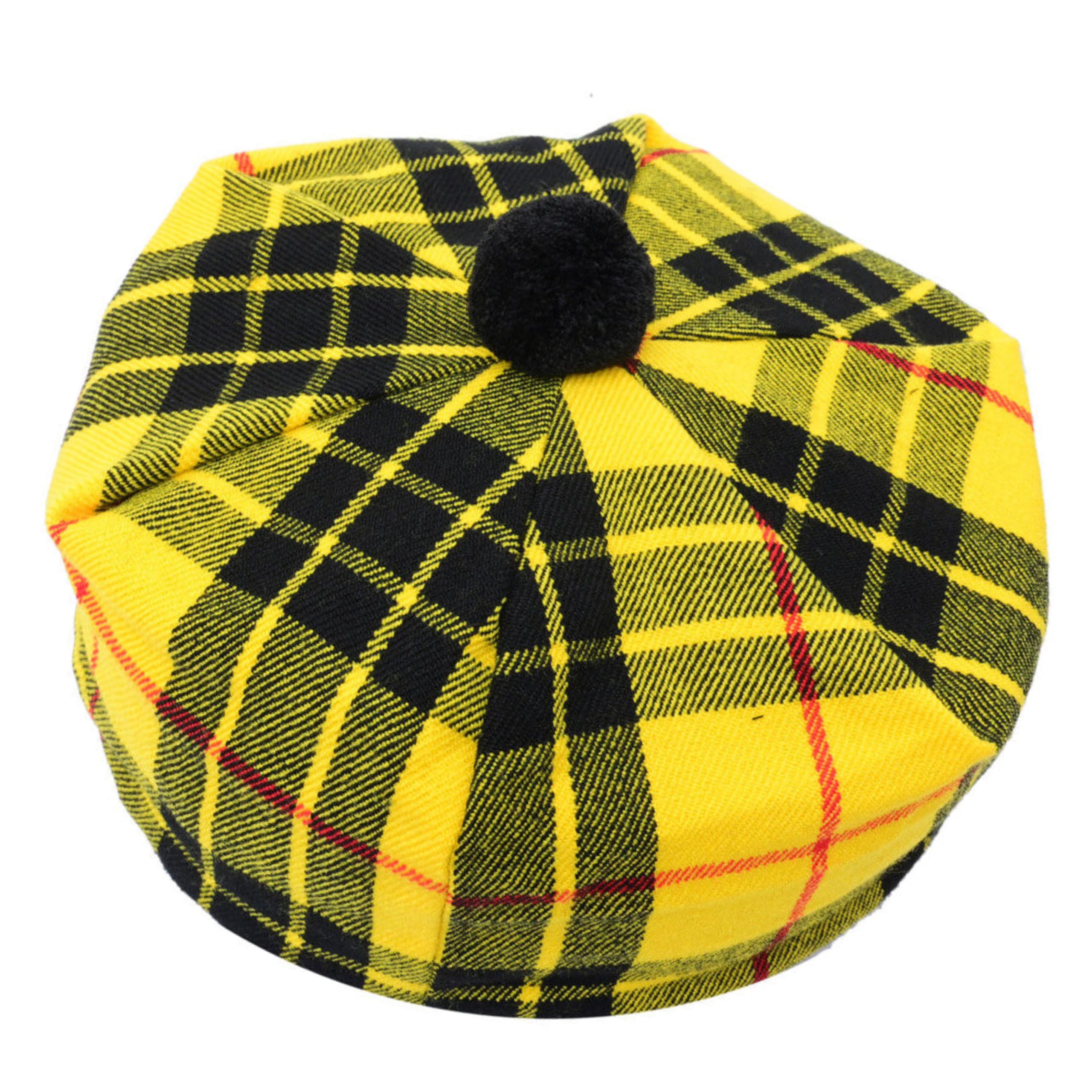 Kilt EmporiumScottish Tammy Hat - Traditional Kilt Tam o' Shatner Wool Blend with Pompom - Assorted Tartans