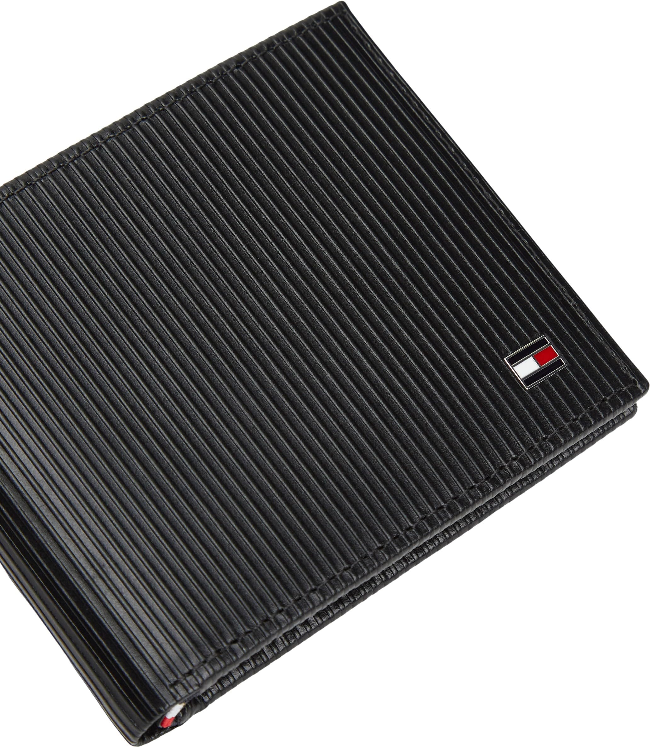 Tommy Hilfiger Cartera Plegable para Hombre TH Flag Mini CC AM0AM13958, Color Negro, Talla única