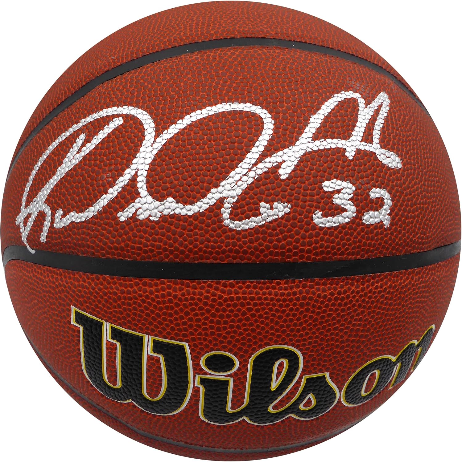 Karl Malone & John Stockton Autographed Wilson Basketball (Smudged) Beckett BAS QR #1W271714