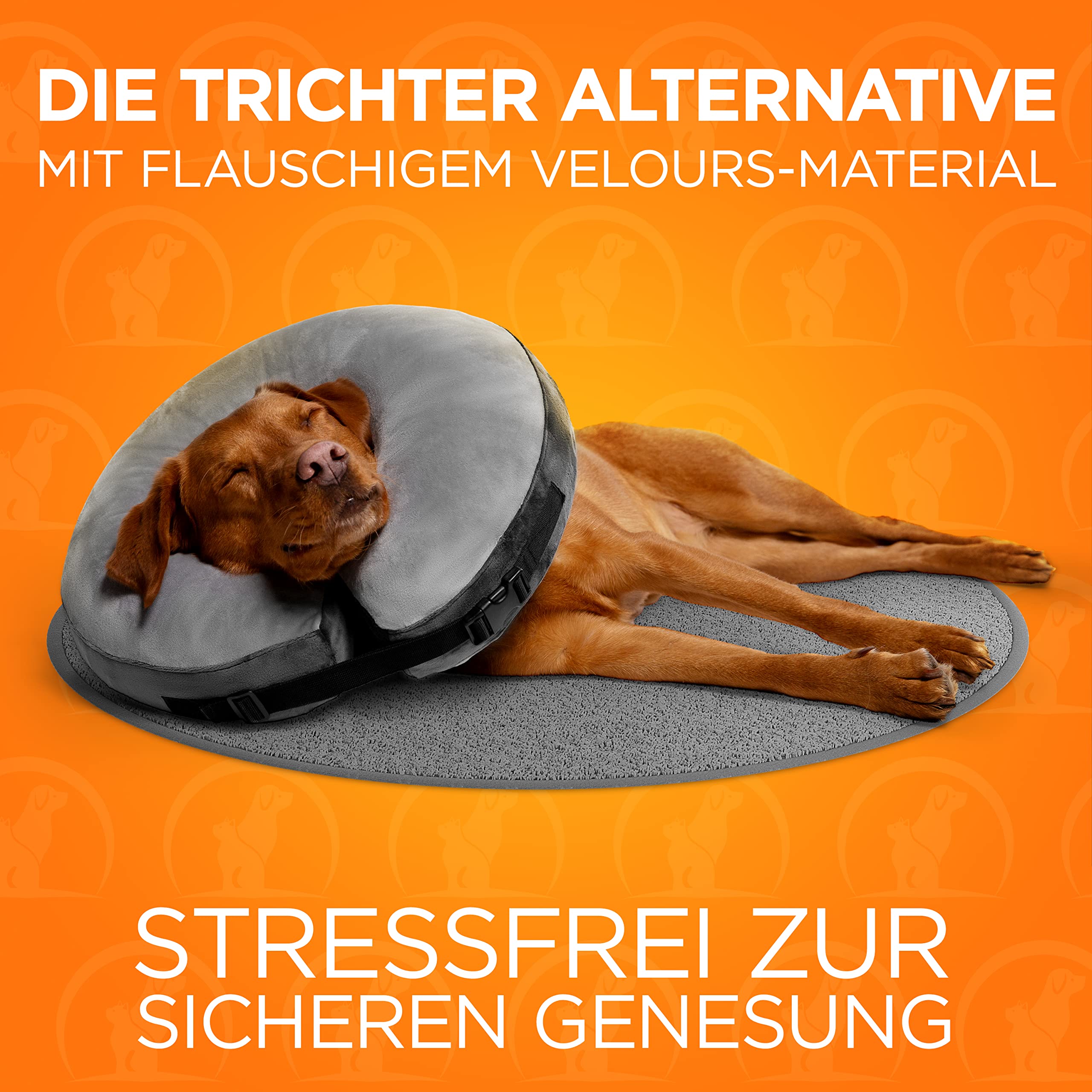 Tierhood Halskrause Hund - Aufblasbarer Hundekragen Leckschutz - Halskrause weich - Kragen für Hunde nach OP - Schutzkragen Hund - Rasche Genesung an verletzten oder operierten Stellen - M