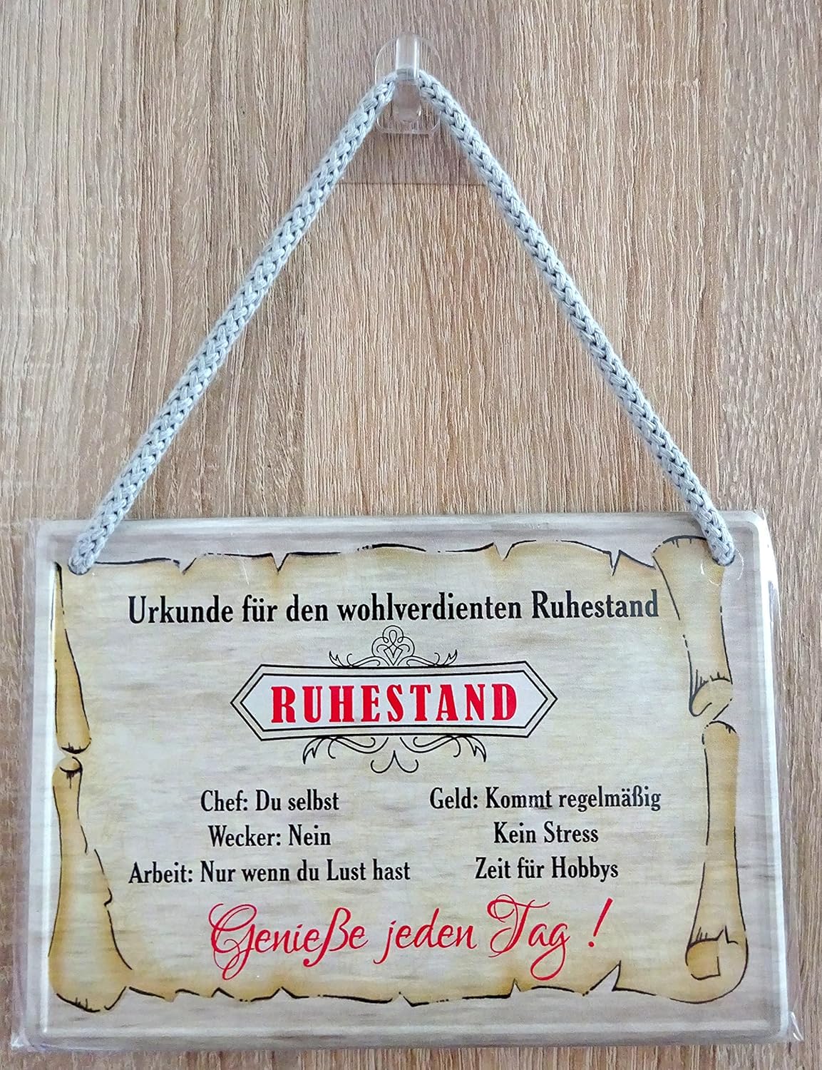 Garten Schild Aluminium 16x11cm - "Wellness Oase Für Bienen" | Vintage Design Mit Aufhängung