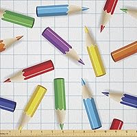 Vista 142 de Lunarable The Yard, tela de mariposa de The Yard, colorido patrón de insectos con alas para primavera, diseño de dibujos animados, tela de Morado