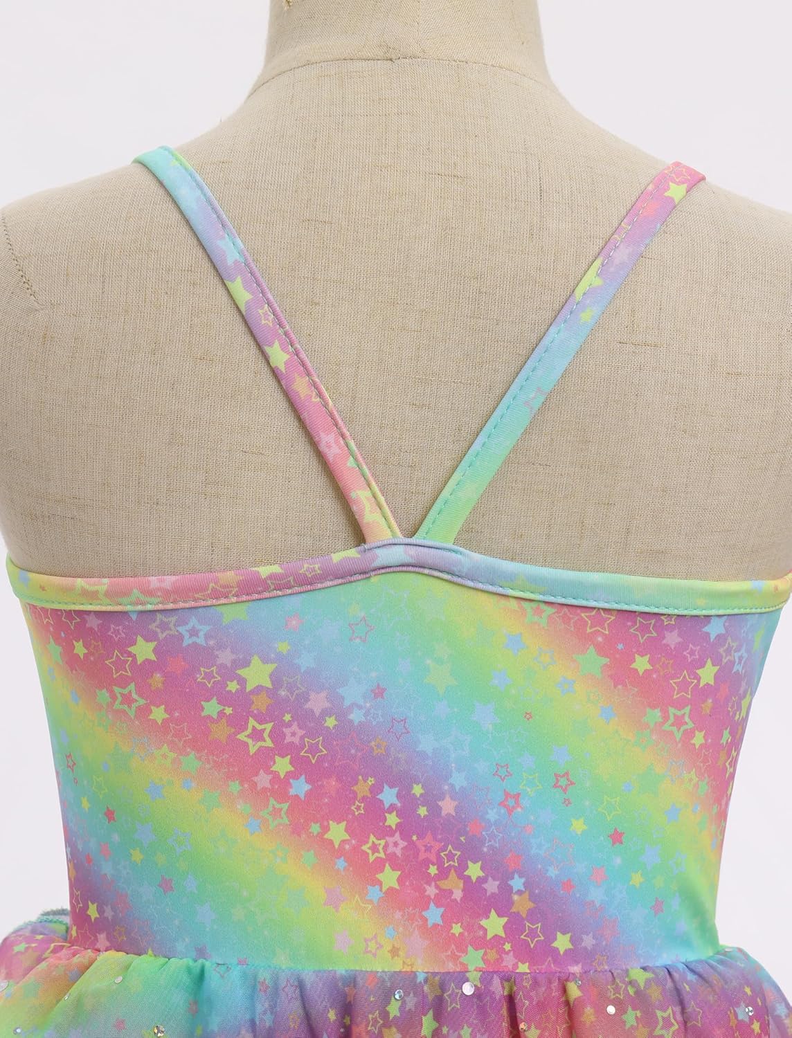 Ballet Leotards for Girl with Shiny Sequins Tulle Skirt Ballerina Dance Outfits Toddler Cross Back Ballet Dress - Image 5