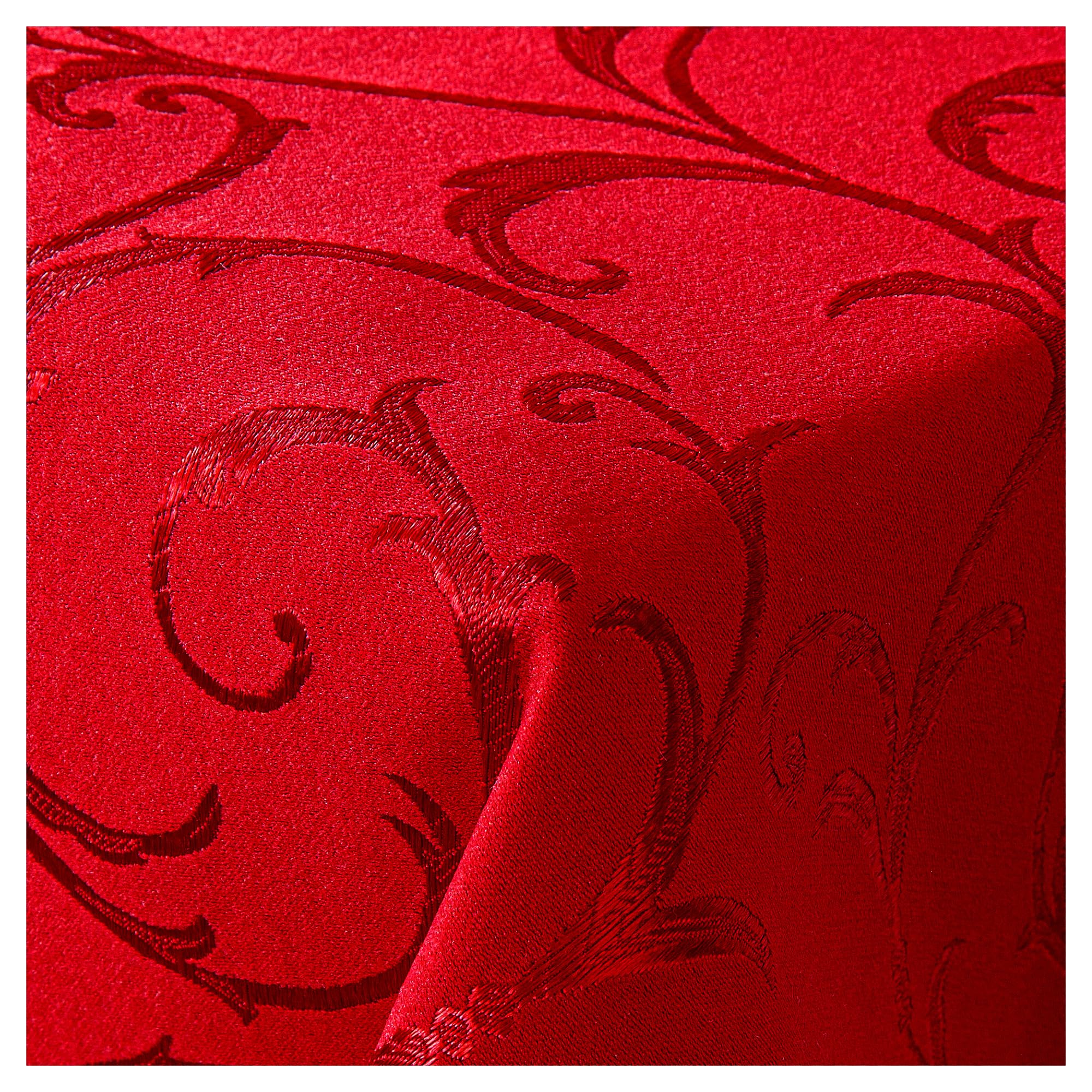 StoffTex Nappe de Noël - Nappe de Noël - Durable et résistante aux rayures - Décoration de table festive de Noël (rouge bordeaux, style 3, 140 x 300 cm)