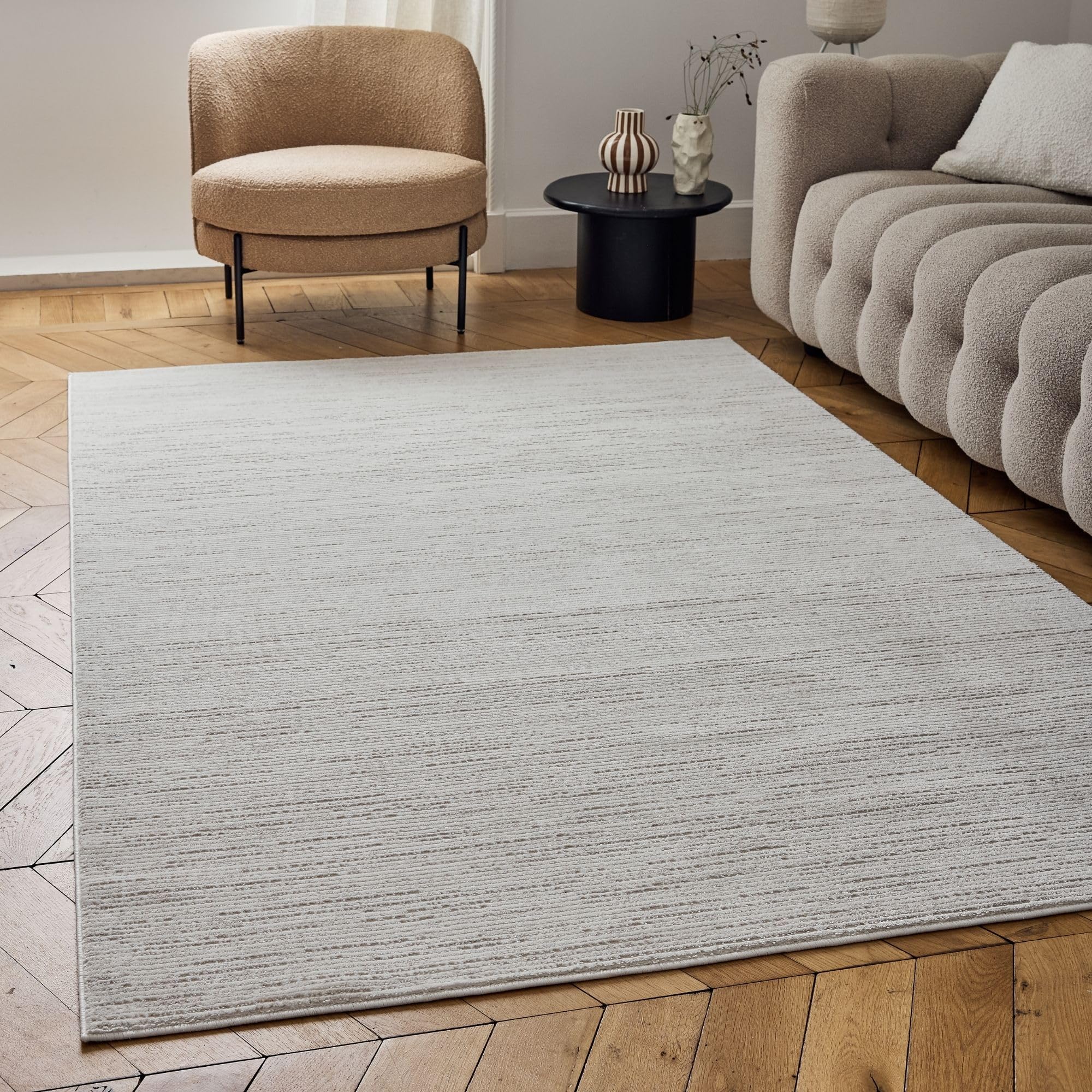 The Rugs Cream/Beige Carmel - Striped Rug | 6010 - 200X290 Cm