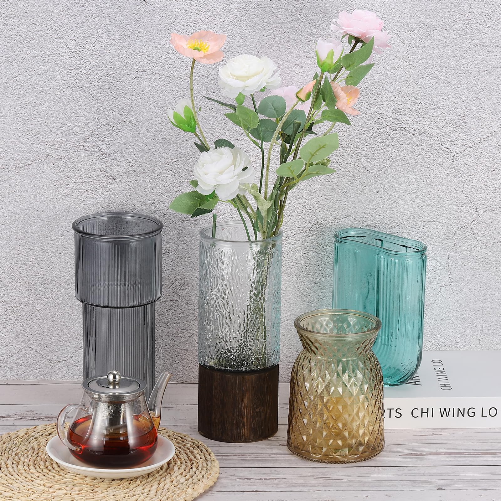 ＊和風 木製 花器 円筒形 Amazon.co.jp: PATIKIL 木製ベース 円筒形花瓶 4