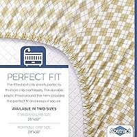 Vista 3 de Sábana ajustable de algodón tejido en jersey para cuna o cama para niño o niña, de Abstract