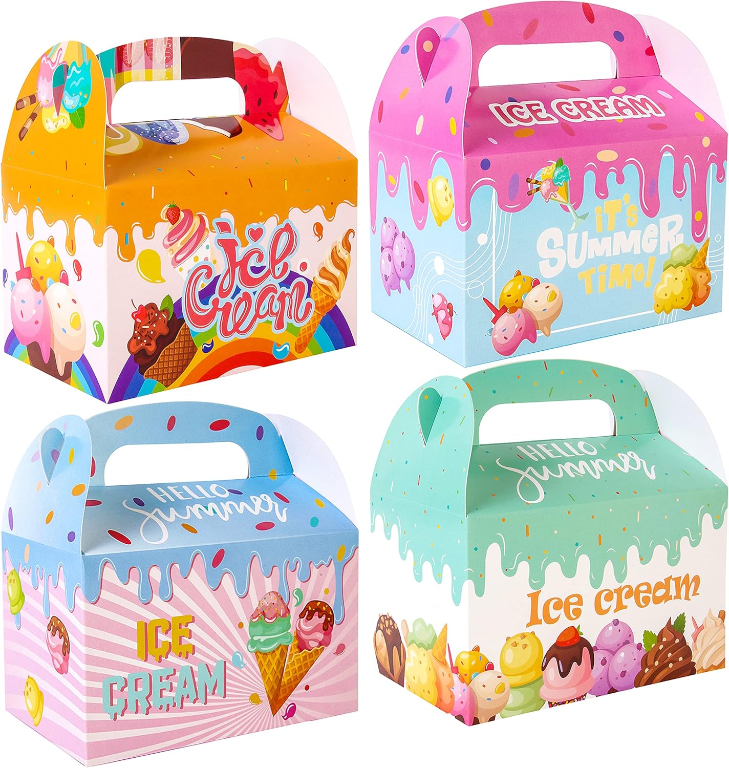 Ice Cream Goodie Boxes Bags Ice Cream Party Favor