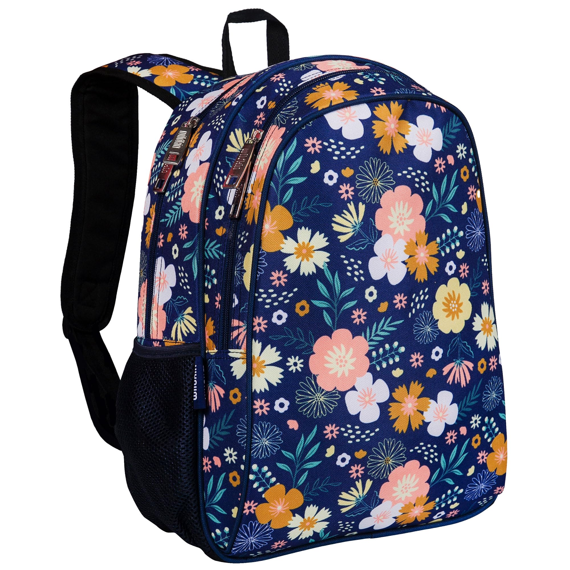 Wildkin 15-inch Kids Backpack – Durable, Padded, Adjustable for School & Travel - Wildflower Bloom