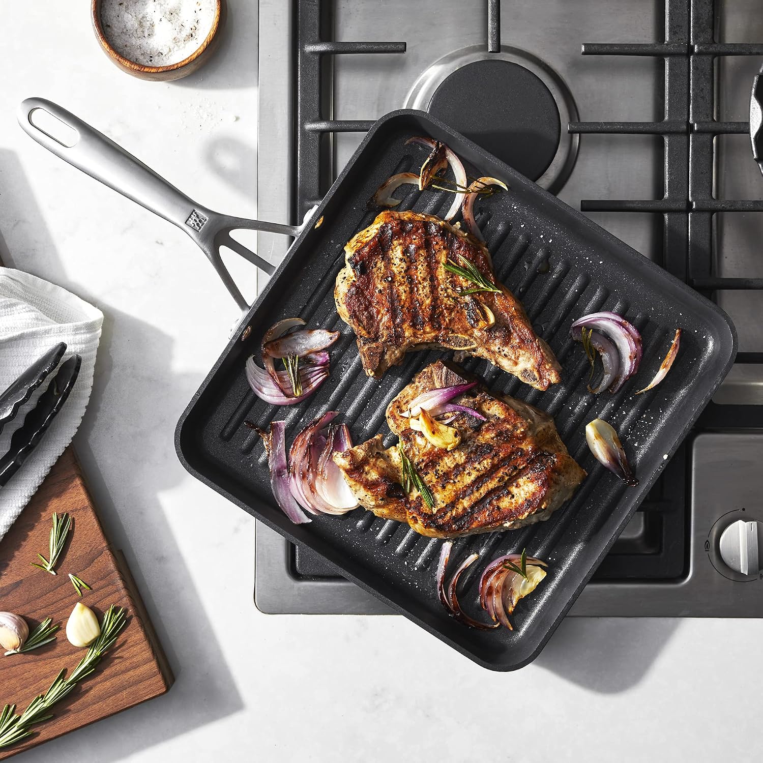ZWILLING Motion Hard Anodized 11 x 11-inch Aluminum Nonstick Square Grill