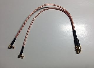 SMA Female to Y Type 2X L MCX Male Right Angle Spliter Combiner Cable Pigtail RG316