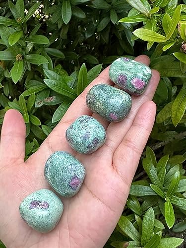 Vista 7 de GAF TREASURES Venta al por mayor de piedras rodadas de rubí fucsita pulidas, gema natural de rubí fucsita pulida, rocas pulidas de rubí fucsita Ruby