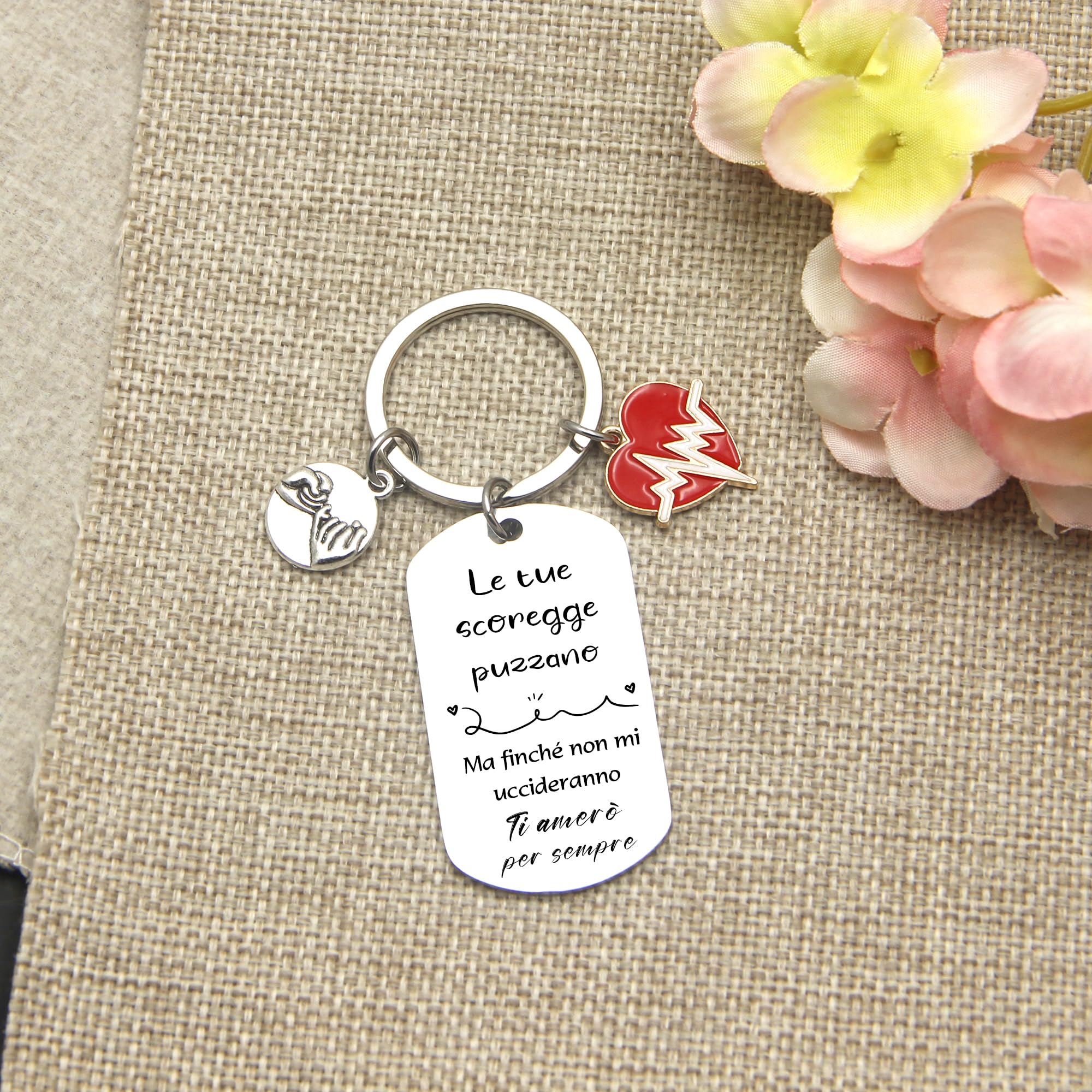 FGHJK Regalo San Valentino San Valentino per Lei Regalo San Valentino per Lui Portachiavi Personalizzato Regalo Fidanzato Fidanzata Regalo Coppia Portachiavi Coppia Idee Regalo Coppia