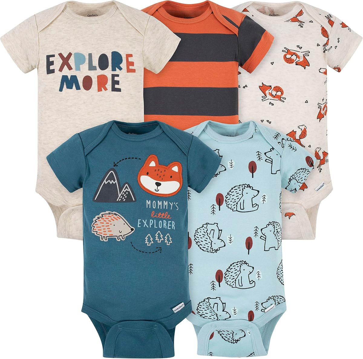 Gerber - Pack de 5 monos para bebé niño
