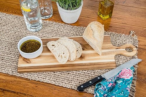 Miniatura 7 de Lipper International Tabla de servir y cortar de madera de acacia, 19.75 x 7 x 0.5 pulgadas