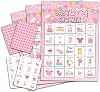 Bingo Cards for Party Supplies, Pink Shower Bingo Game, Party Games with 24 Players, Family Activities, Party Favors Gifts for Adults - pink05