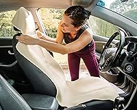 Vista 8 de Gorla Gear Beige Premium Universal Fit Waterproof Stain Resistant Tan Khaki Car Seat Cover Neoprene Non-Slip Bucket Seat Dog Sweat Proof Protector