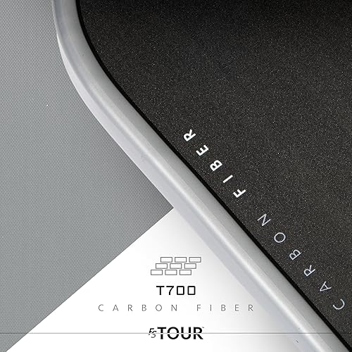 Miniatura 5 de Franklin Sports Pro Pickleball - Juego de paletas de fibra de carbono FS Tour Series, cubierta + borrador, 0.551 in + 0.630 in