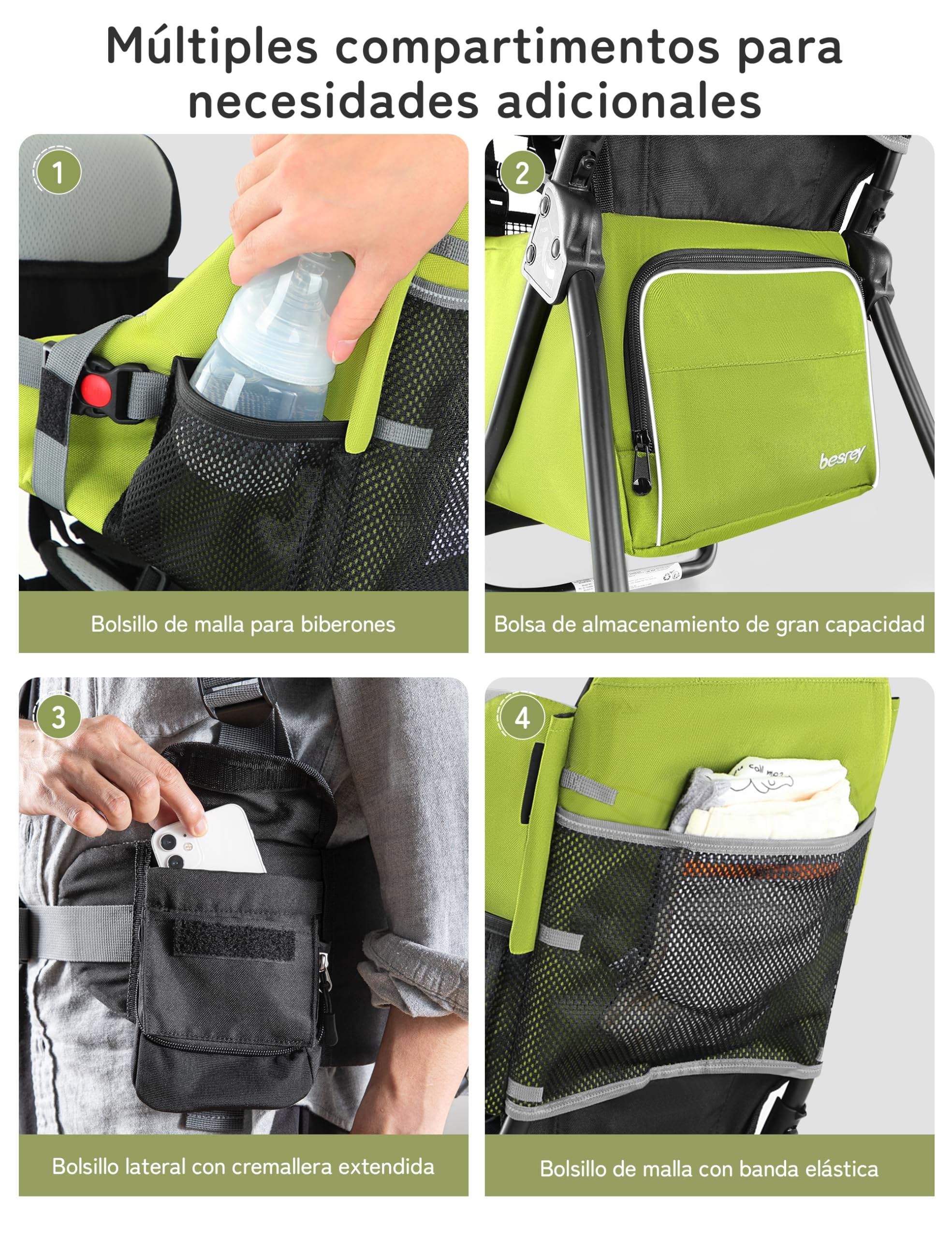 besrey Porte-bébé de randonnée, Sac à dos pour enfant, à usage en extérieur, Pliable