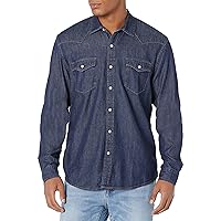 Amazon Essentials Camicia in Denim a Maniche Lunghe Regular Fit Uomo