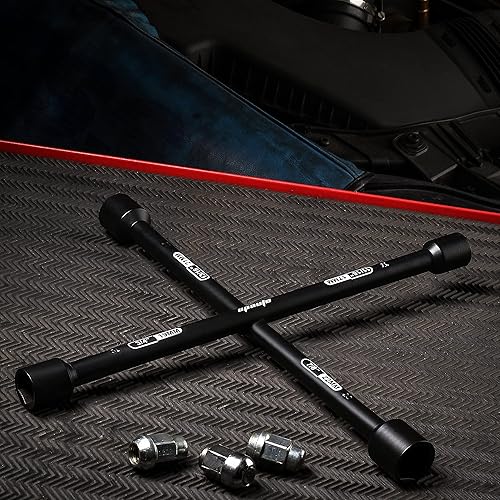 Miniatura 6 de EPAuto, llave de tubo universal de alta resistencia de 14 pulgadas, cruzada, de 4 vías, negra