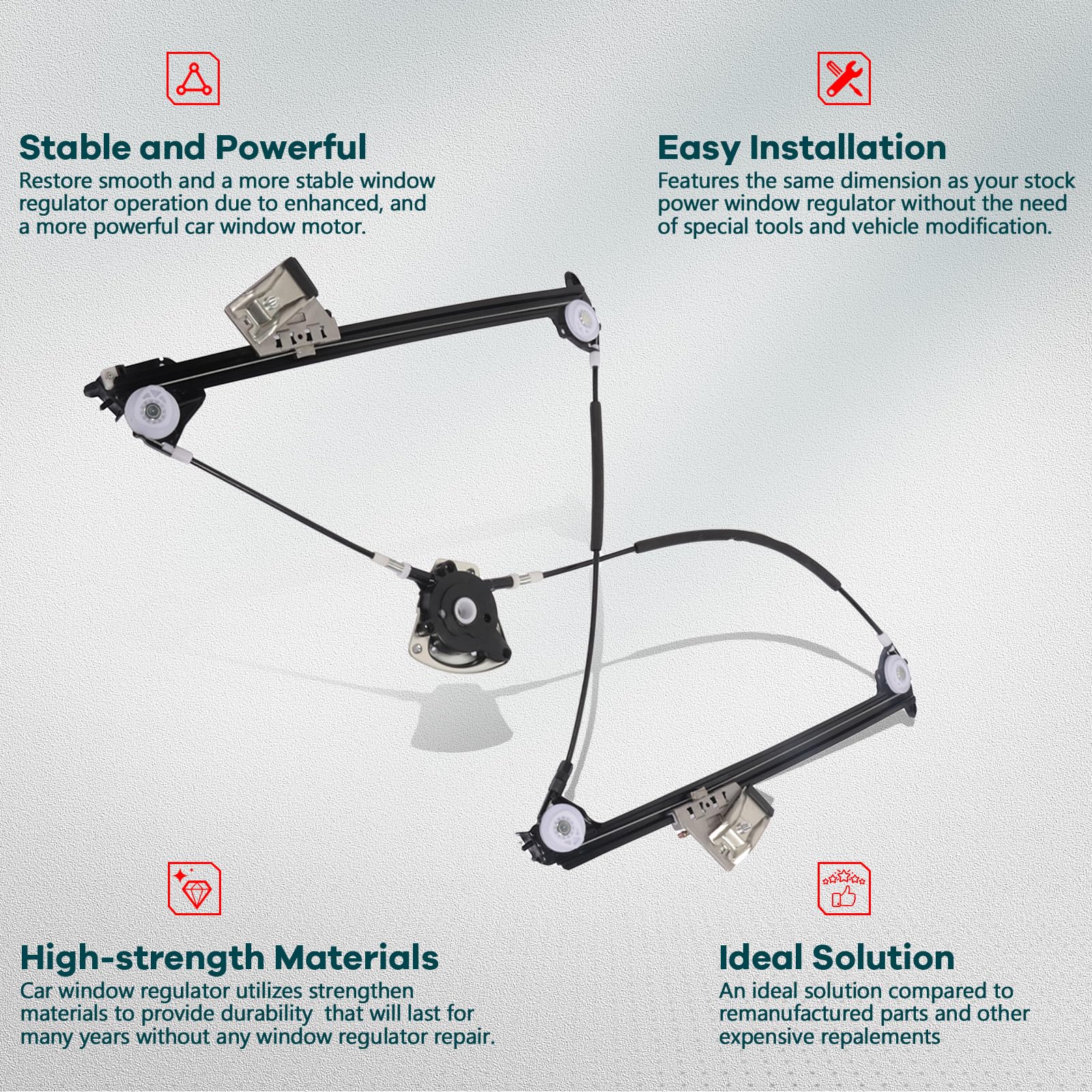 FINDAUTO Power Window Regulator Front Left Driver Side Without Motor ...