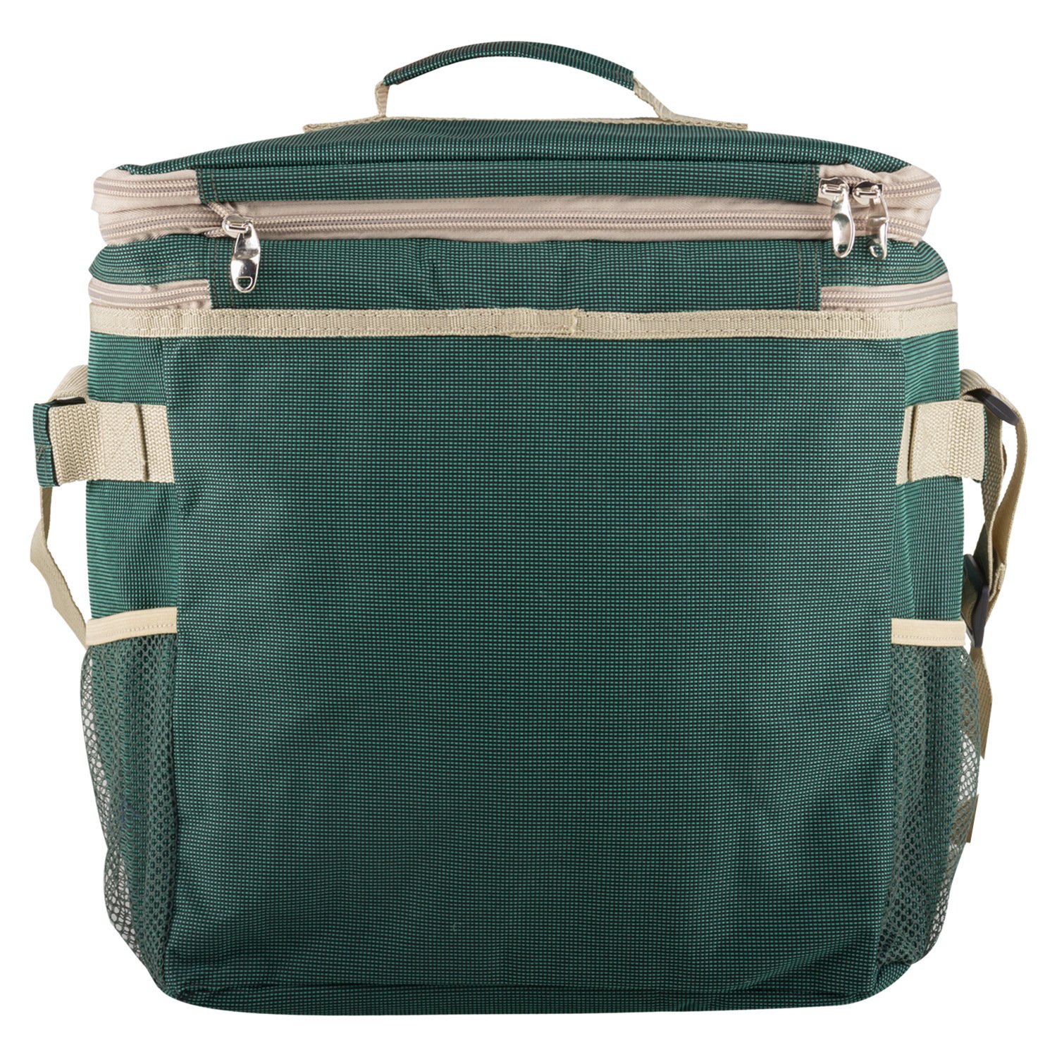 anndora Picknicktasche grün beige Kühltasche inkl. Zubehör 4 Personen 29 Teile