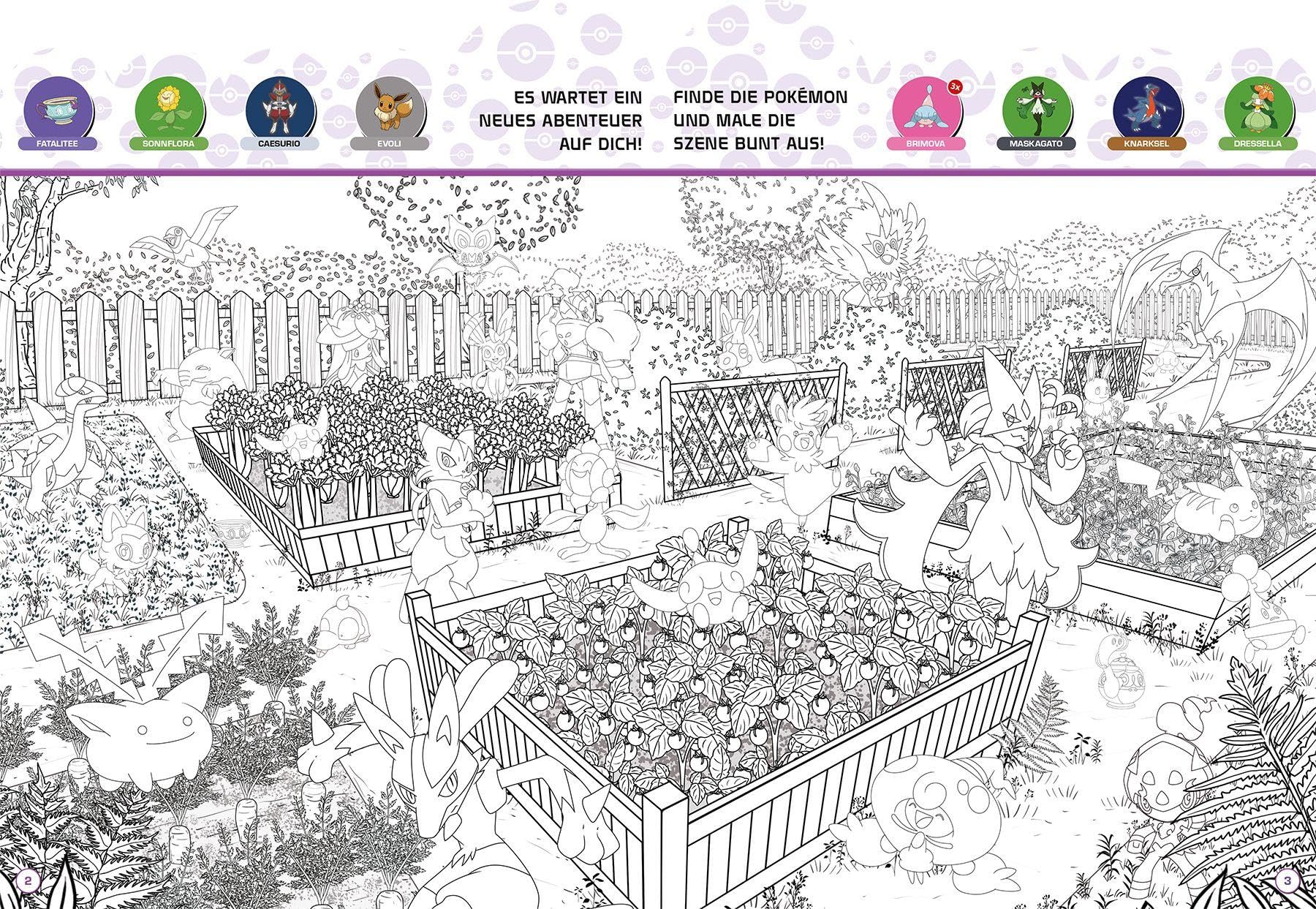 Pokémon: Das verrückte Wimmelmalbuch - Entdecke Paldea!: Activitybuch mit 40 Stickern