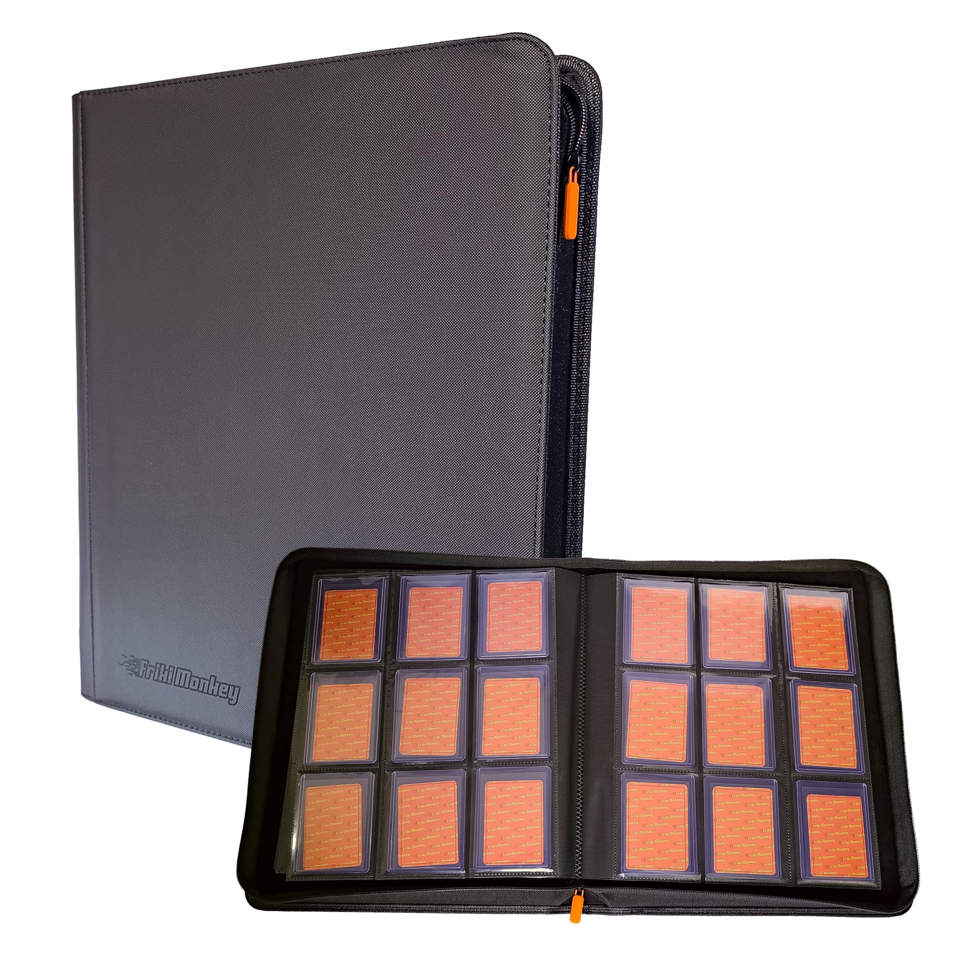 Álbum Toploader con cremallera para cartas| Binder TCG 3×3 para cartas de coleccionista – Capacidad 360 cartas | Álbum cartas coleccionables 20 hojas | Card Binder Toploader 9 bolsillos