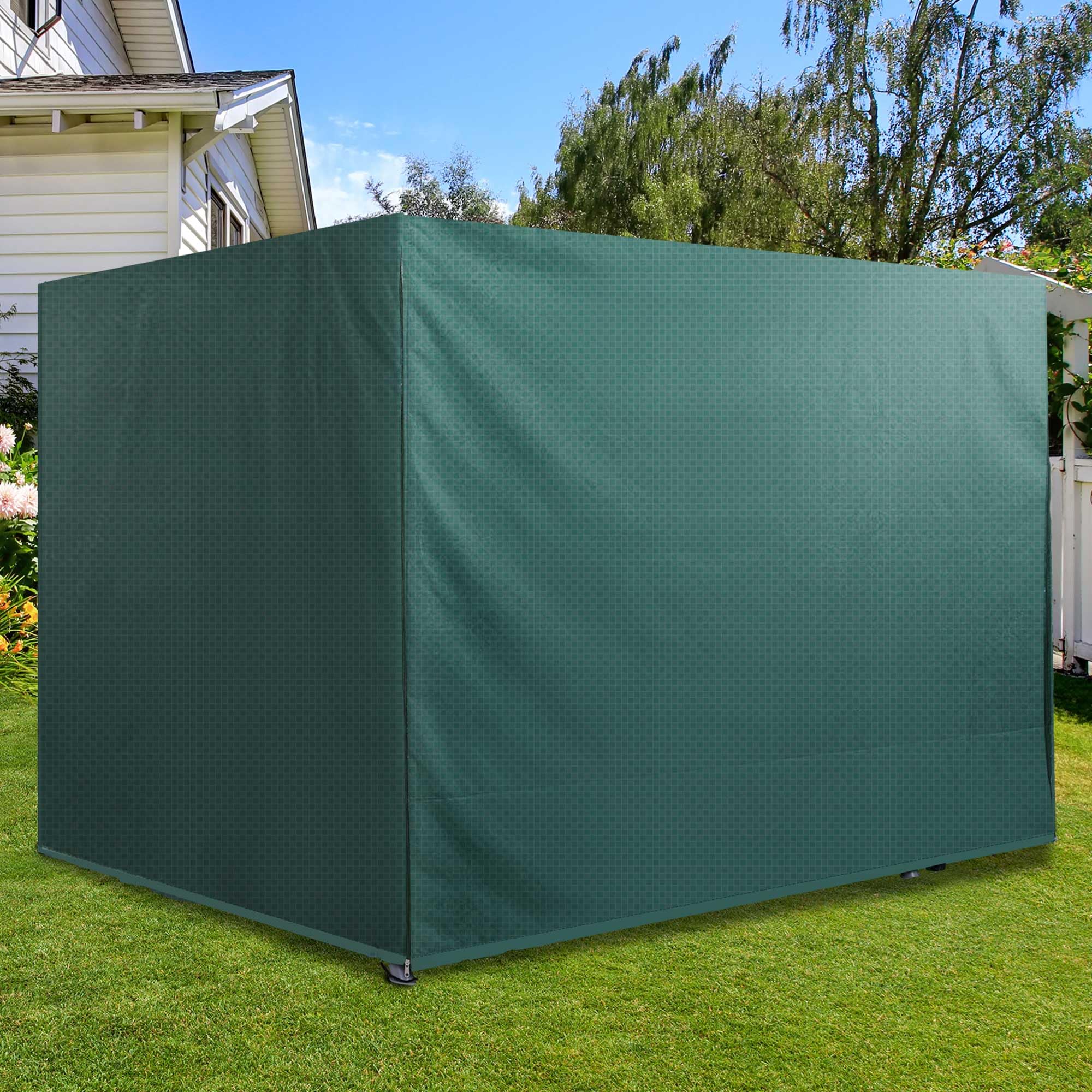 Outsunny Copertura per Dondolo da Giardino Impermeabile Anti UV Anti Muffa con Fissaggio PE 215x155x150cm Verde