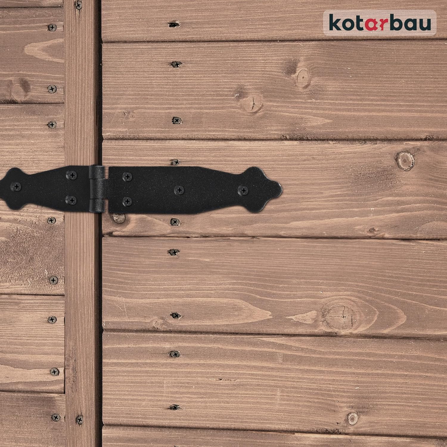 KOTARBAU 5904994083511 T-Scharnier gate Fittings, Black, 100 x 150 x 35 mm