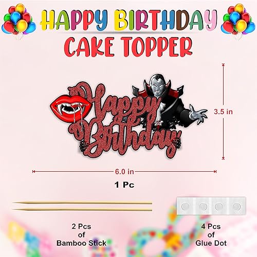 Miniatura 10 de Seyal Turn in Red Happy Birthday Cake Topper