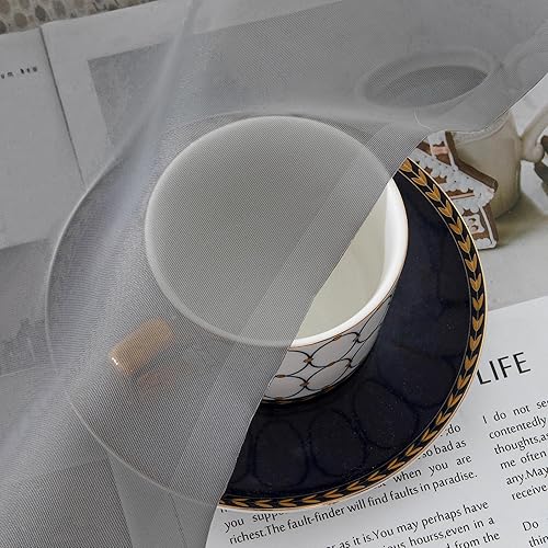 Miniatura 6 de Cortinas traslúcidas grises de 84 pulgadas de largo, con bolsillo para barra de cortina, paneles de cortinas traslúcidas para ventana, elegantes