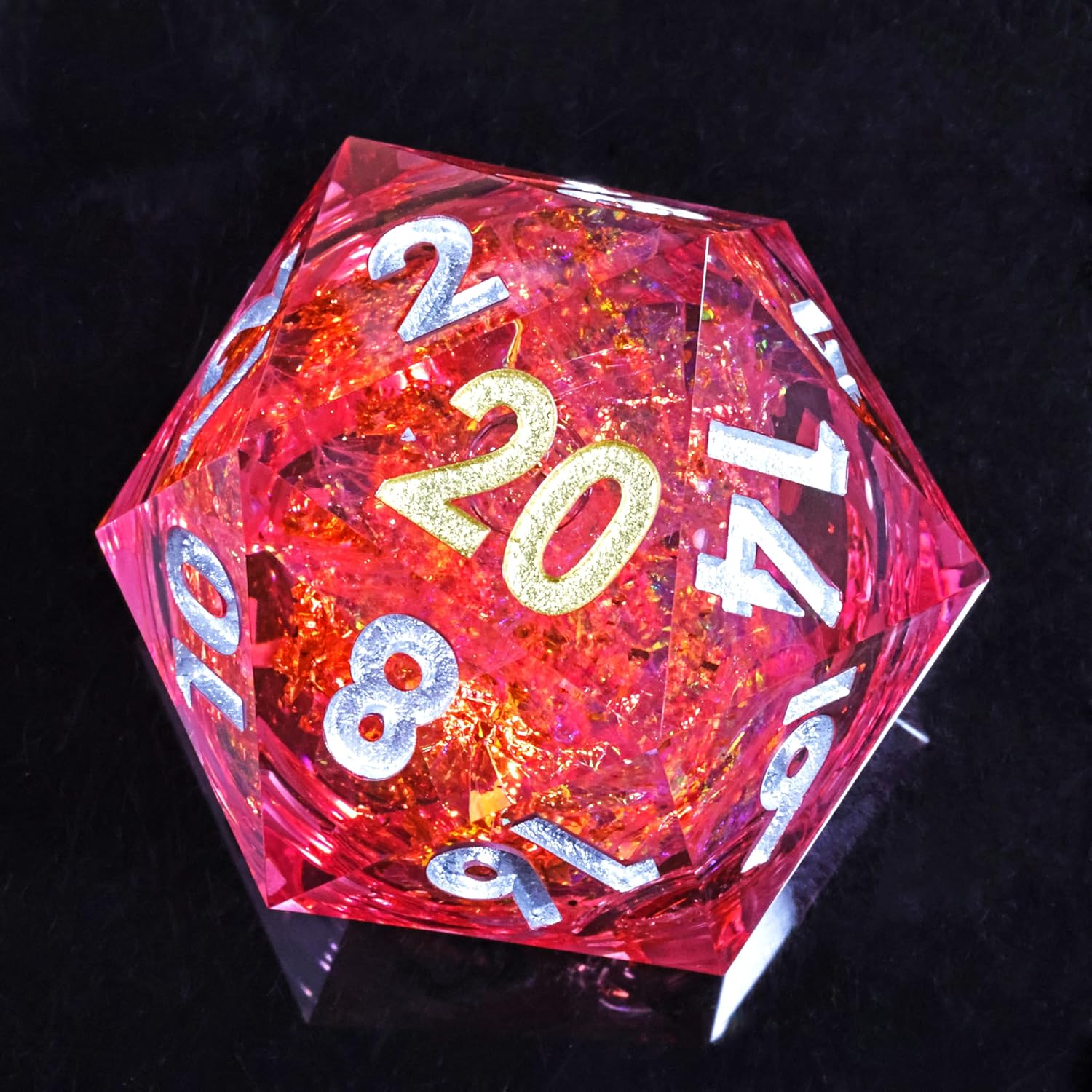 Mini Planet 50mm Chonk D20 Liquid Core Role Playing Table Games DND Polyhedral RPG MTG Dice Raspberry