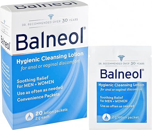 Balneol loción limpiadora higiénica, suave loción de limpieza íntima para piel sensible y región pélvica, 20 unidades (paquete de 2)