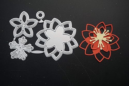 Miniatura 6 de Troqueles de corte de girasol de metal A + una flor estereoscópica 3D troquelada plantillas en relieve molde para tarjetas DIY álbum de recortes,