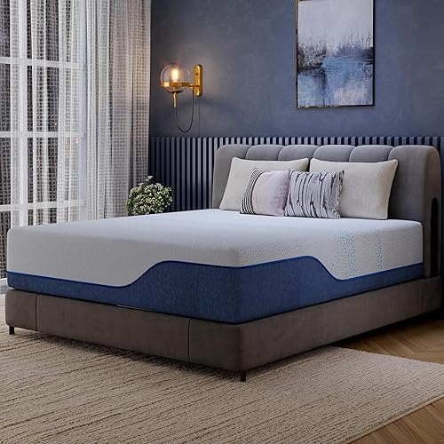 Miniatura 9 de EGOHOME Colchón King de 14 pulgadas, espuma viscoelástica de gel con carbón, sin fibra de vidrio, certificado CertiPUR-US, regula la temperatura,