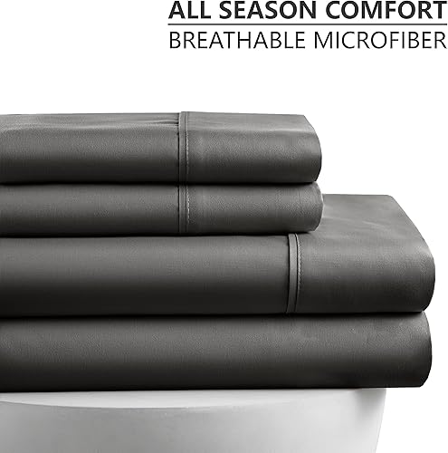 Miniatura 3 de American Home Collection Juego de sábanas de 3 piezas tamaño individual, microfibra extrasuave, transpirable, resistente a las arrugas y a la