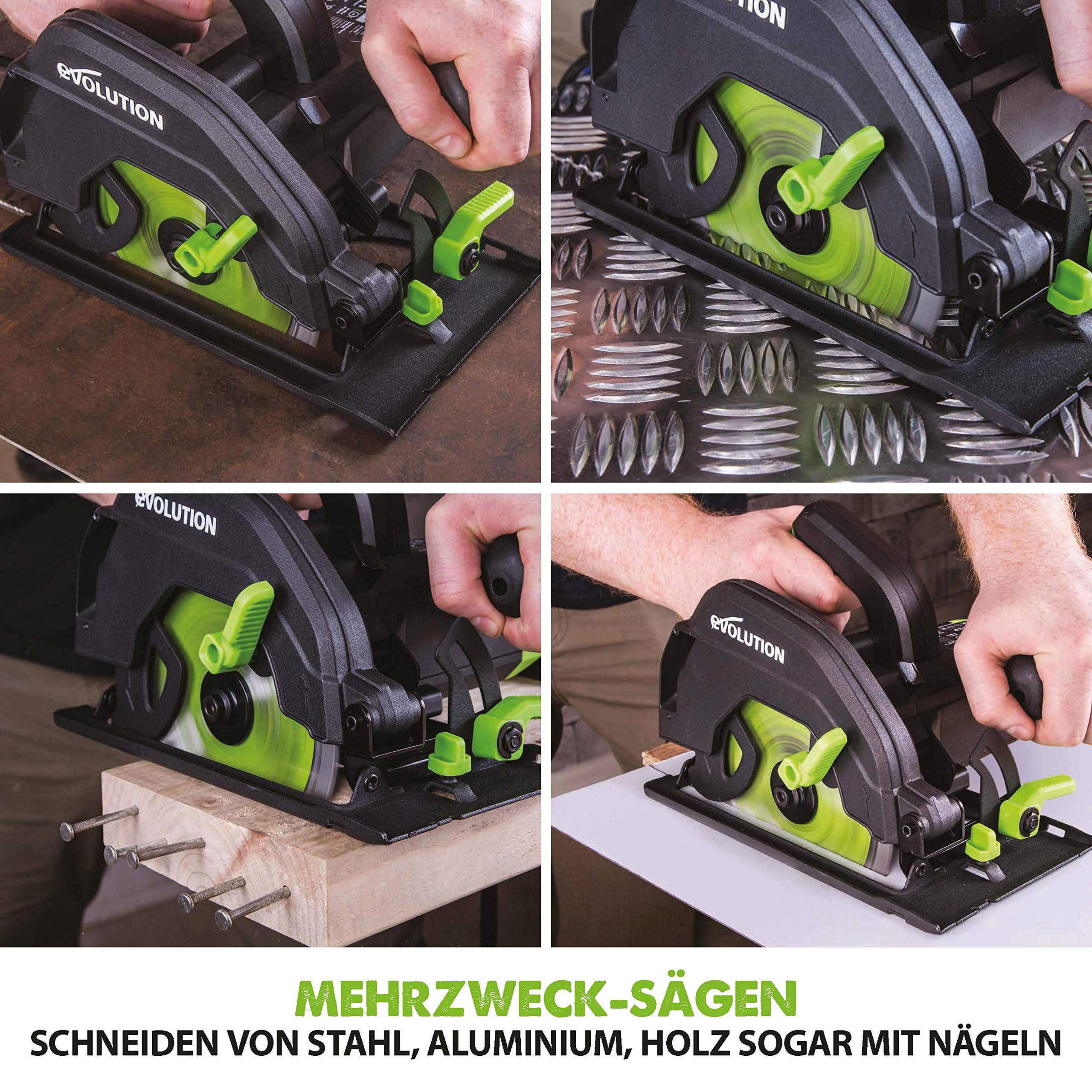 Evolution Power Tools Elektrowerkzeuge F165CCSL Mehrzweck-Kreissäge (165 mm, 230V)