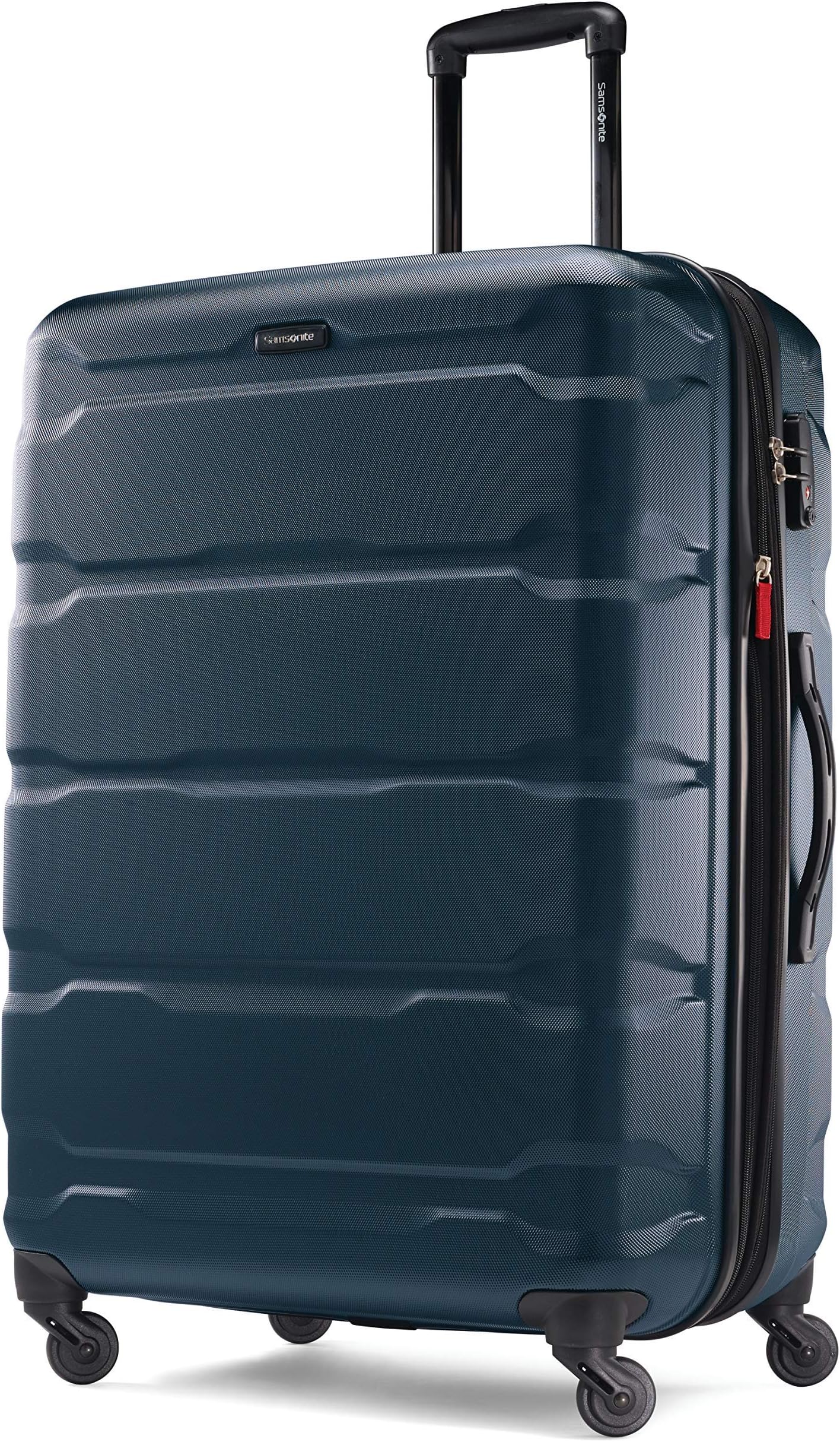 Omni PC Hardside Expandable Luggage with Spinner Wheels, Teal, Checked-Large 28-Inch