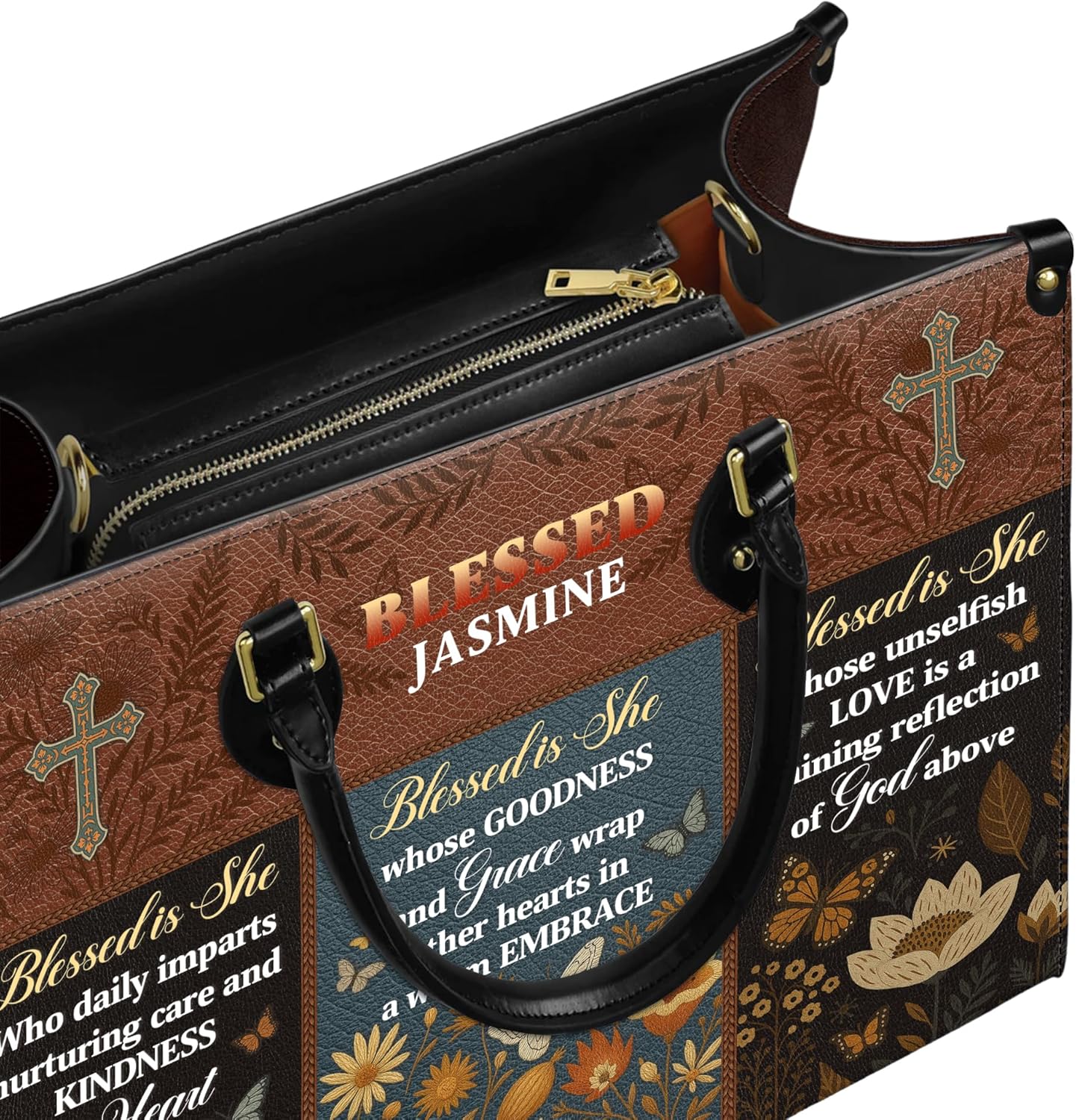 Personalized Christian Leather Handbags – Custom Name Christian Purse, Christmas Gifts For Women – Mother's Day Gift - Image 5