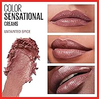 Vista 46 de Maybelline Color Sensational Lipstick, Lip Makeup, Cream Finish, Hydrating Lipstick, Rum Riche, Deep Nude ,1 Count #BLUSHING BUD