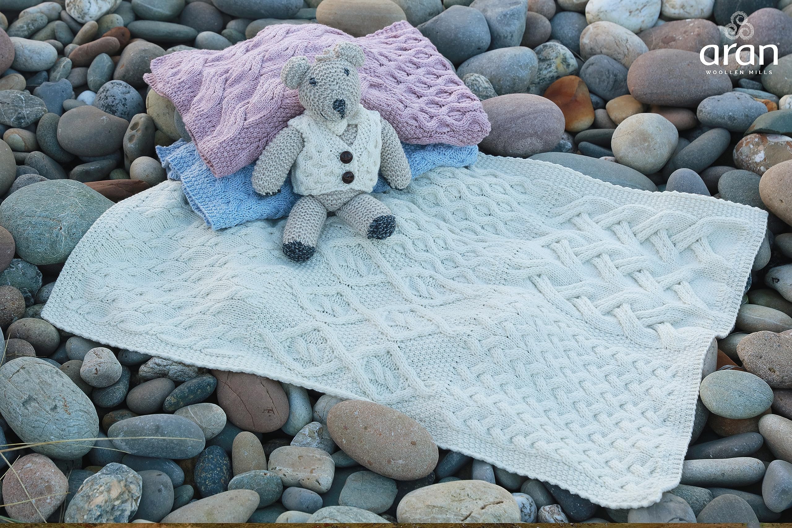 Supersoft Baby Bedding White Cot Throw Patchwork Design
