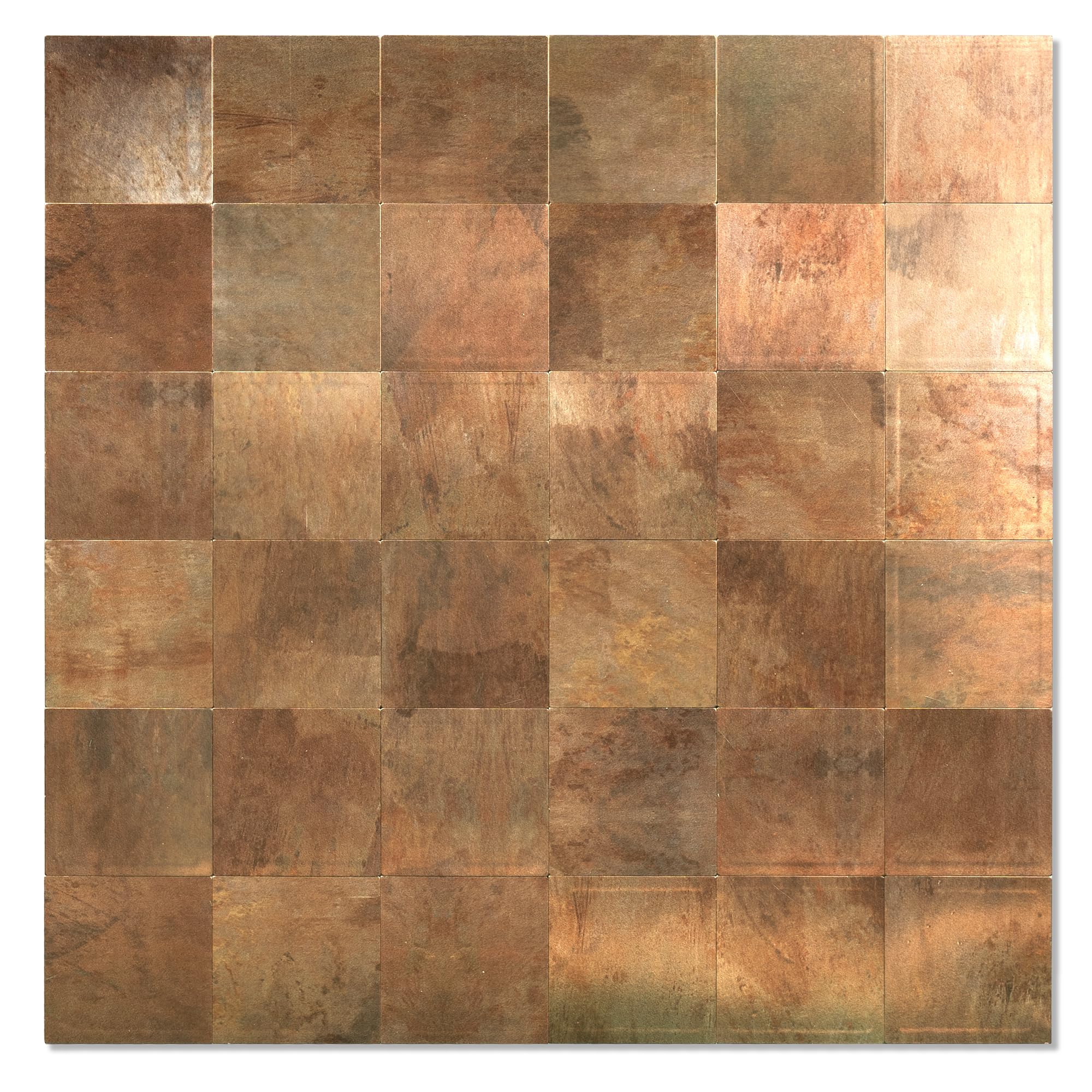 10 azulejos adhesivos para cocina, azulejos de pared de metal de acero inoxidable, 30 cm x 30 cm, autoadhesivos, para baño (cobre)